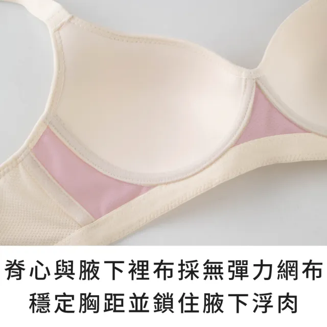 【玉如阿姨】輕舒呼吸內衣※0624膚(無鋼圈 舒適 低脊心 機能 托高 大罩杯 台灣製 B.C.D罩)