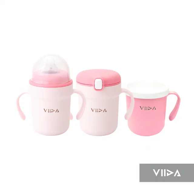 【VIIDA】Souffle 三階段抗菌不鏽鋼學習杯組