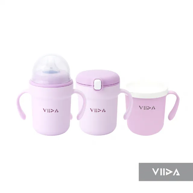 【VIIDA】Souffle 三階段抗菌不鏽鋼學習杯組