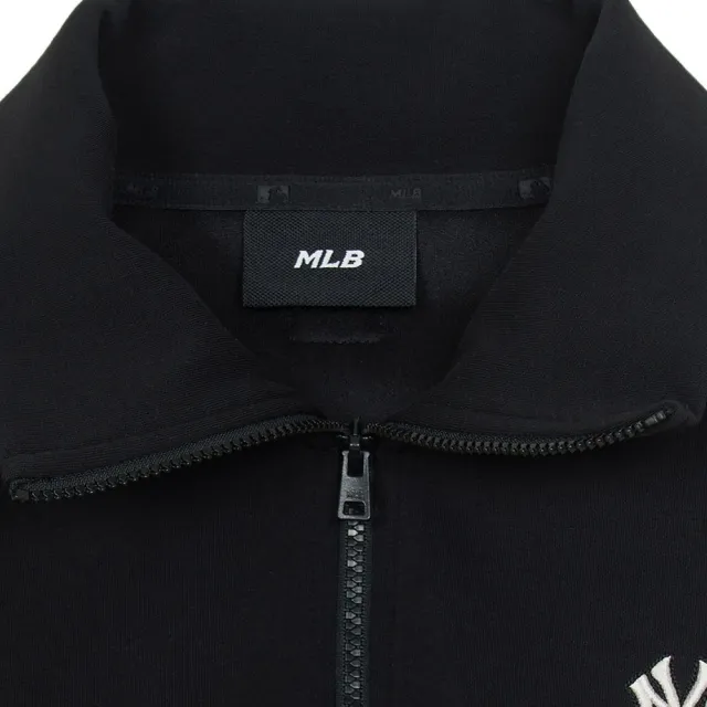 【MLB】抗UV女版半拉鍊長袖大學T Varsity系列 紐約洋基隊(3FMTV1354-50BKS)