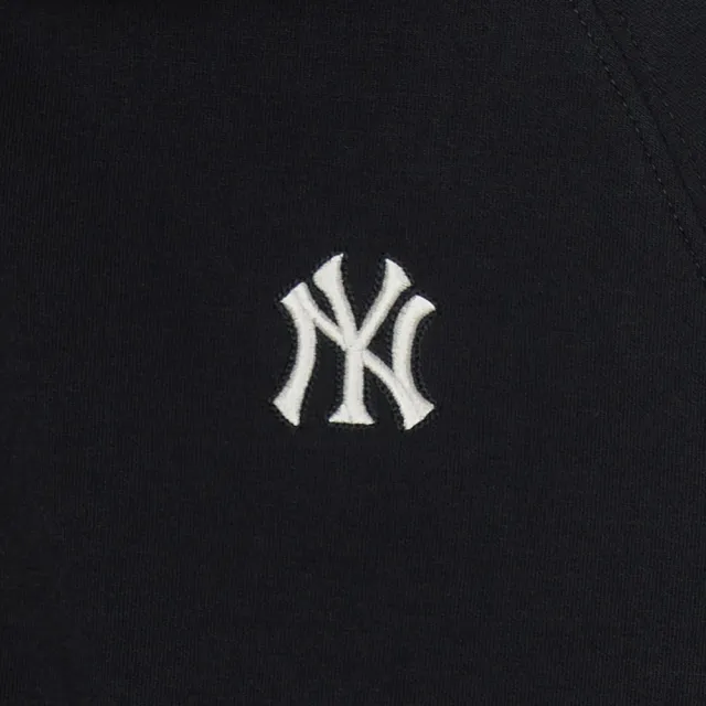 【MLB】抗UV女版半拉鍊長袖大學T Varsity系列 紐約洋基隊(3FMTV1354-50BKS)