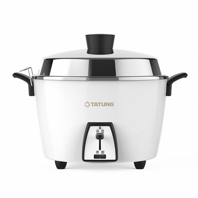【TATUNG 大同】6人份經典白不鏽鋼簡配電鍋(TAC-06L-MCW)
