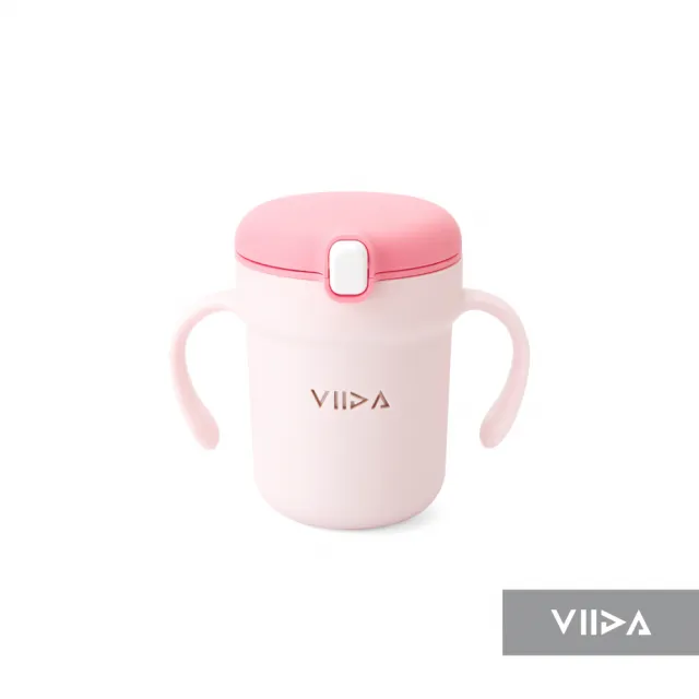 【VIIDA】Souffle 吸管型抗菌不鏽鋼學習杯(學習杯 兒童學習杯 飲水杯 吸管杯)