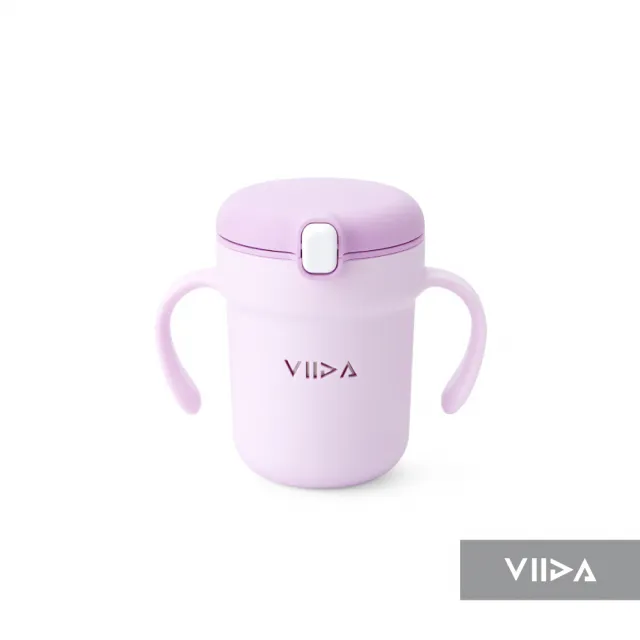 【VIIDA】Souffle 吸管型抗菌不鏽鋼學習杯(學習杯 兒童學習杯 飲水杯 吸管杯)