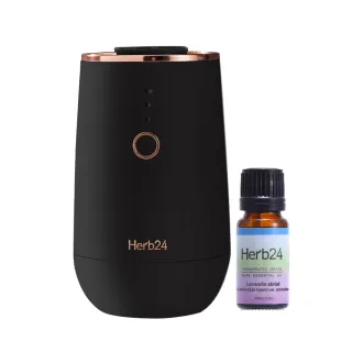 【草本24】Herb24 晨霧純精油擴香儀II_黑－無須用水（贈－醒目薰衣草精油）(歐盟EMC證書 主機享半年保固)