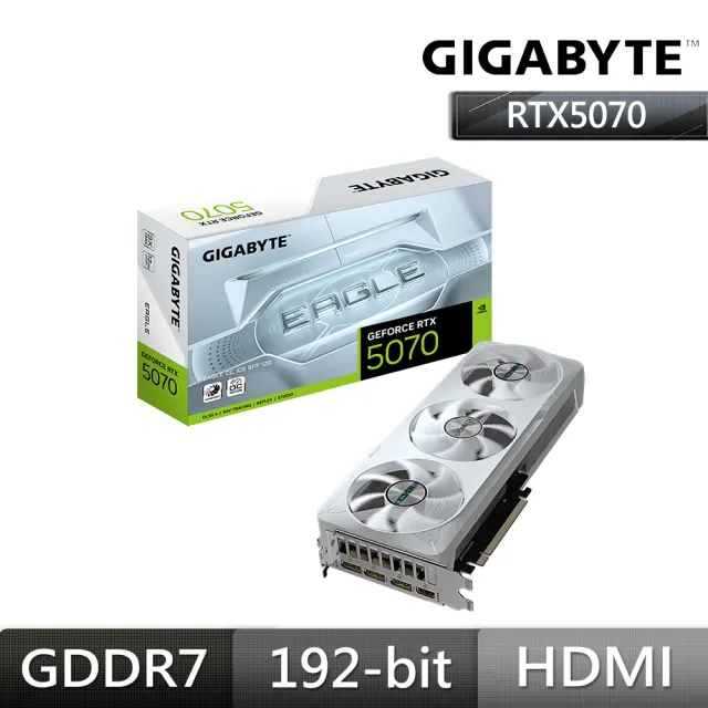【GIGABYTE 技嘉】RTX 5070 EAGLE OC ICE SFF 12G 顯示卡+酷碼Cooler Master CALIBER R1S 電競椅 粉白