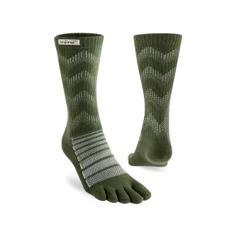 【Injinji】Outdoor戶外避震羊毛五趾中筒襪NX[森林綠]NAA7648(避震款 五趾襪 中筒襪 羊毛襪 登山襪)