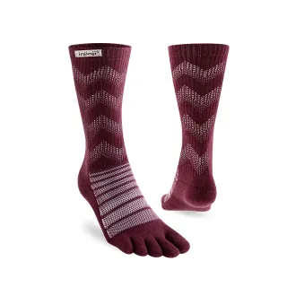 【Injinji】Outdoor戶外避震羊毛五趾中筒襪NX[石榴紅]NAA7608(避震款 五趾襪 中筒襪 羊毛襪 登山襪)