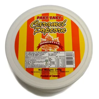 即期品【NATURAL PARK】加拿大 PAKY TAKY 爆米花桶-焦糖風味 240g/桶