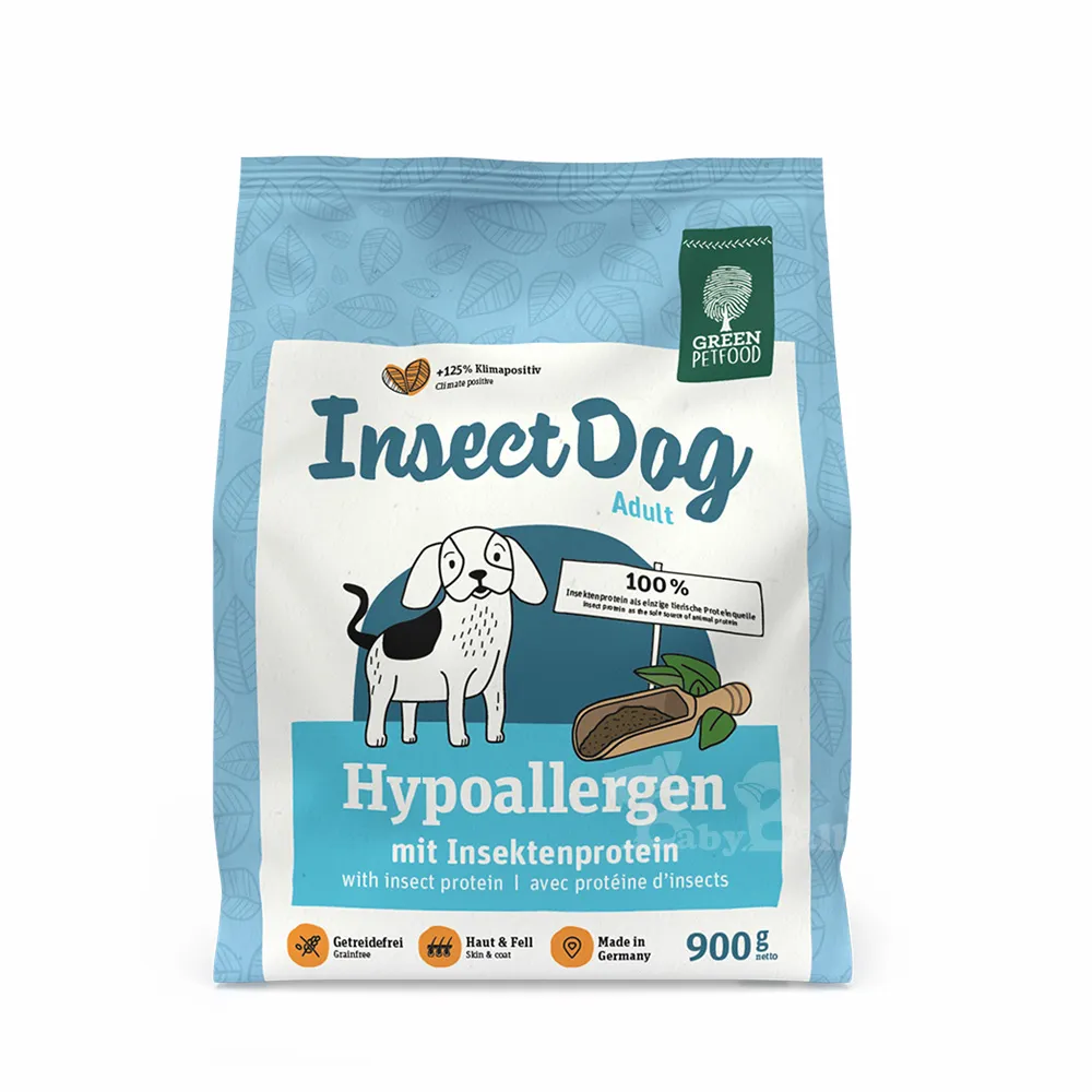 【Green Petfood 德國綠自然】昆蟲蛋白 無穀低敏成犬飼料 1.8KG/900G*2入(皮膚毛髮健康 狗飼料 乾糧)
