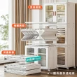 【ONE HOUSE】75面寬_新式升級流川摺疊雙開門3層收納櫃 置物櫃 -超容量420L(附隔板×3)
