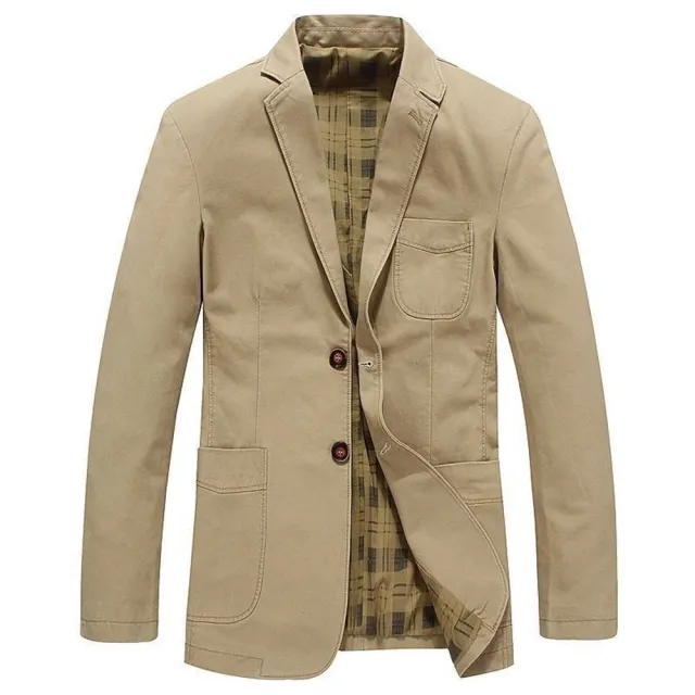 【巴黎精品】極速出貨 西裝外套休閒西服(薄款寬鬆棉質春秋男外套4色a1ck25)