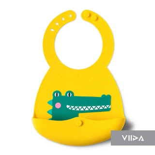 【VIIDA】Joy 便攜式矽膠圍兜(吃飯圍兜/多款可選/攜帶便利)
