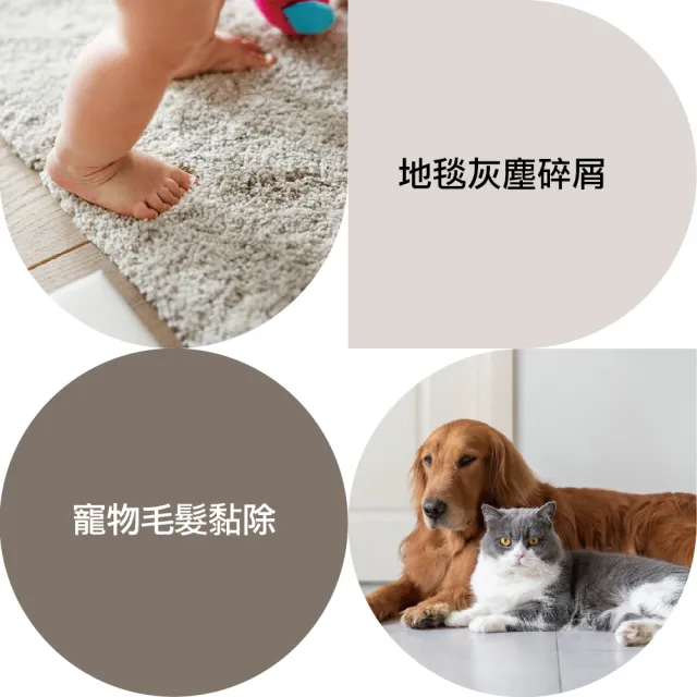 【UdiLife】hold黏 24cm大面積膠黏拖把60周(黏毛神器/滾筒黏毛器/斜撕膠紙捲/黏毛髮/清潔滾輪)