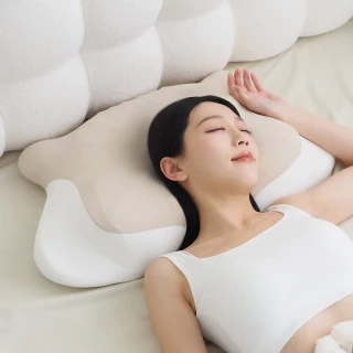 【Pure Sleep 純好眠】呼呼酣睡枕(記憶枕 止鼾枕頭 護頸枕頭 8D支撐 按摩 奶油風 枕頭)