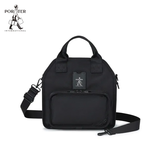 【PORTER INTERNATIONAL】潮酷叛逆PUNK手提包-M(黑)