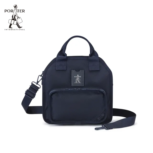 【PORTER INTERNATIONAL】潮酷叛逆PUNK手提包-M(藍)
