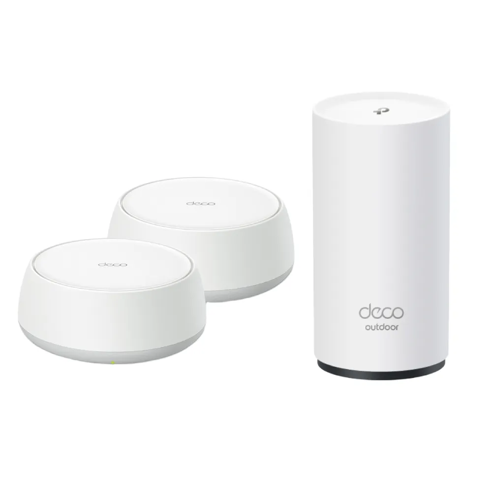 【TP-Link】WiFi 7 BE5000 雙頻 2.5G 真Mesh 無線路由器 分享器(Deco BE25(2-pack)+Deco BE25-Outdoor)
