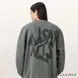 【ALLSAINTS】ORLANDO 純棉寬鬆LOGO長袖衛衣-綠 M058NB(寬鬆版型)