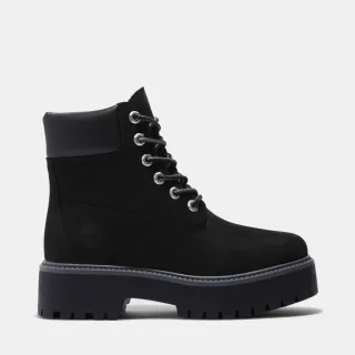 【Timberland】女款黑色Stone Street 6吋厚底防水靴(A5RH5015)