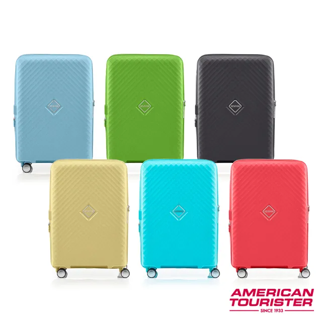【AMERICAN TOURISTER 美國旅行者】24吋 SQUASEM 可擴充大容量防盜拉鍊輕量PP避震輪行李箱(多色可選)