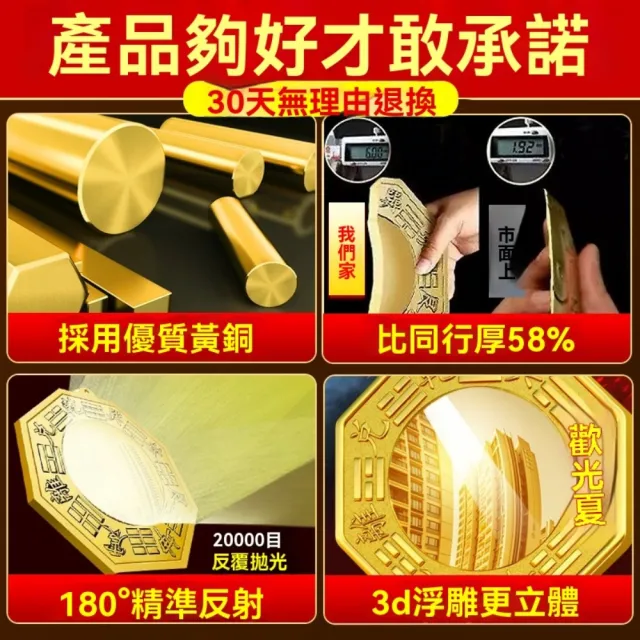 【巨匠】八卦鏡 直徑11.6CM 凸鏡 凹鏡 八卦凹鏡 八卦凸鏡 風水八卦 照煞 驅邪(八卦鏡 凸鏡 凹鏡)