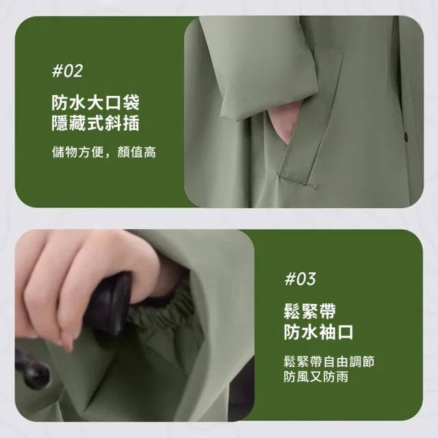 【YUNMI】拉鏈按扣雙開雨衣 一件式輕量高機能雨衣 防暴雨連身雨披 機車雨衣 騎行雨衣 戶外徒步 外送雨衣