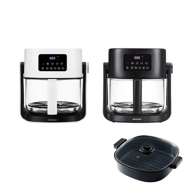 【acerpure】Chef 一翻炸 二合一翻轉空氣炸鍋/電火鍋/多功能料理鍋(白KF754-70W/黑KF754-70B 2色任選)
