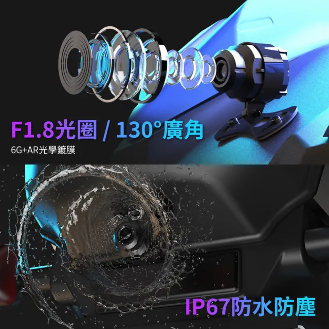 【Polaroid 寶麗萊】含到府安裝 Pernis MS700CL多媒體雙鏡頭行車記錄器(Carplay 摩托車雙鏡行車紀錄器)