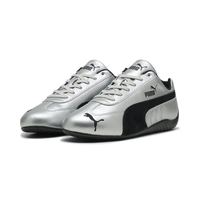 【PUMA官方旗艦】Speedcat Metallic 賽車運動鞋 男女共同 40368901(男鞋 女鞋 休閒鞋 賽車鞋 薄底鞋 銀色)