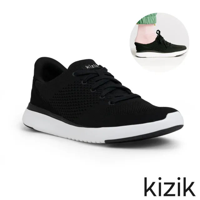 【KIZIK】休閒鞋 男鞋 女鞋 中性 運動鞋 Unisex Lima 利馬 黑 DLIMMB04 回彈 秒穿 免手穿科技