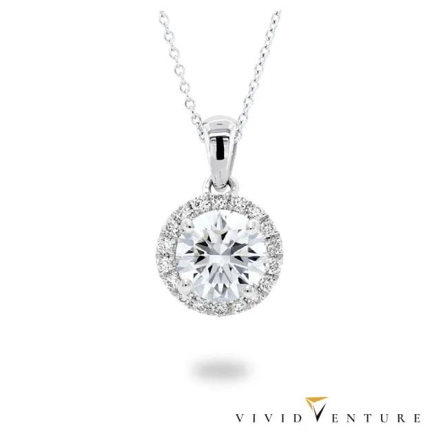 【Vividventure 亞帝芬奇】GIA 50分 FSI2 3EX 八心八箭 無螢光 天然鑽石 真鑽 項鍊 任選 同愛(14K金台)