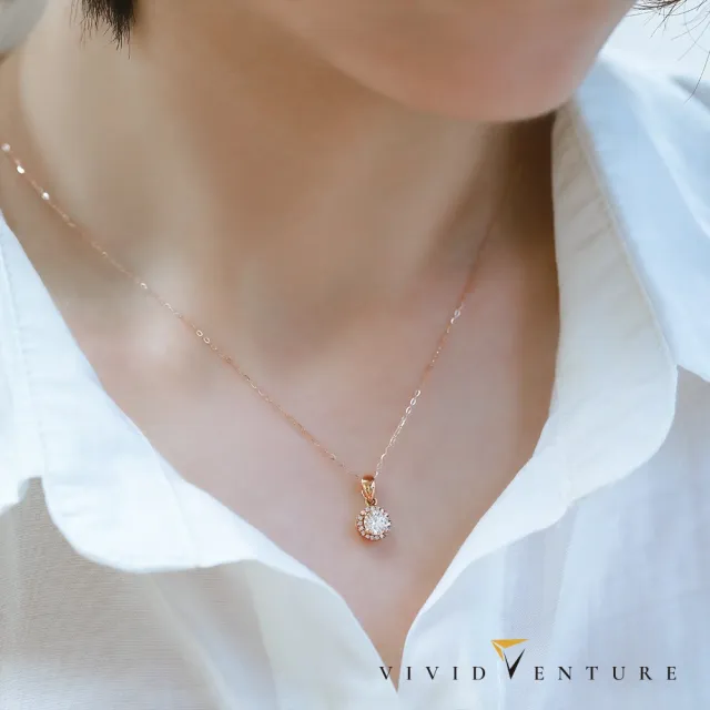 【Vividventure 亞帝芬奇】GIA 50分 FSI2 3EX 八心八箭 無螢光 天然鑽石 真鑽 項鍊 任選 同愛(14K金台)