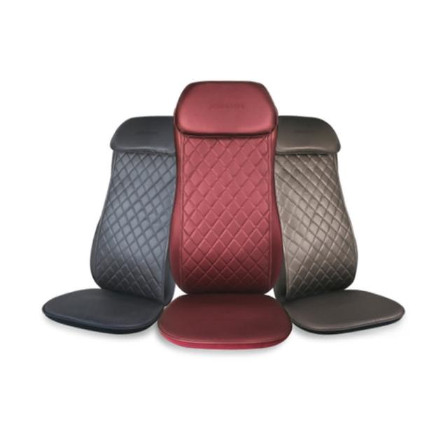 喬山 JOHNSON RT2163 肩頸按摩機，專為肩部、背部、腰部設計，採用震動式按摩方式結合溫熱功能，提供深度舒緩按摩體驗。尺寸約50x41x75cm（收納時19cm深），重量僅4.1kg，支援有線遙控器操作，插電式電源（100-240V），消耗功率25W。中國製造，1年保固，BSMI R53481認證。紅色系、灰色、藍色系選擇，適合居家使用，緩解肩頸疲勞，提升生活品質。