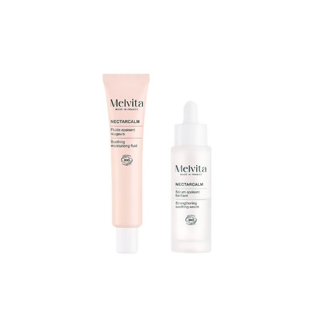 【Melvita 蜜葳特】肌安修護平衡組(肌安平衡修護精露30ml+修護乳40ml)