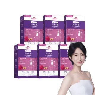 【Angel LaLa 天使娜拉】好青春大豆異黃酮x6盒(30顆/盒/色胺酸/芝麻素/穀維素/紅花苜蓿/賴雅妍)