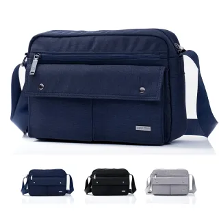 【NEW STAR】日系防潑水多口袋側背包斜背包包 A4稍折 升級版 BL158(男 女 男包)