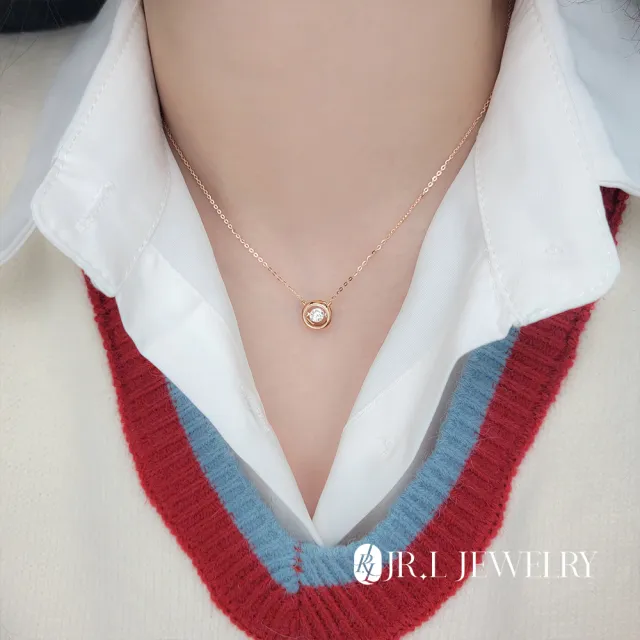 【JR.L金瑞利珠寶】年終慶 30分 幻境之星晃動鑽石項鍊(培育鑽石 9K)