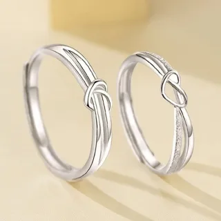 【KT DADA】交換禮物 男戒 對戒 銀飾 純銀戒指 愛心戒指 百搭飾品 心形戒 情侶款