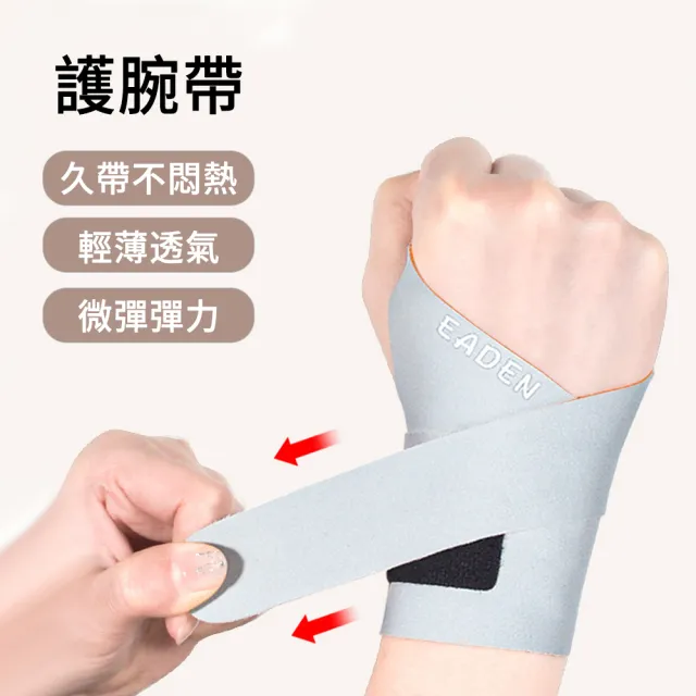 【MUAN】超薄透氣加壓護腕帶1入(運動護腕/手腕腱鞘護具/滑鼠手媽媽手防護/透氣護手套)