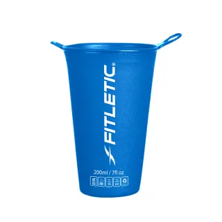 【Fitletic】Pace Cup 跑步輕量摺疊軟式水杯 PC20｜藍色 200ml(路跑 越野跑 馬拉松)