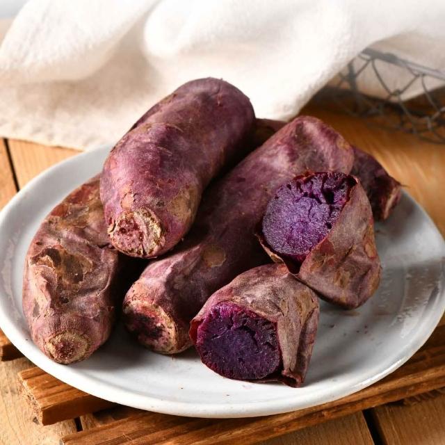 【瓜瓜園】冰烤紫番薯4包組(1kg/包 台農73號紫心地瓜 早餐 點心 低GI)
