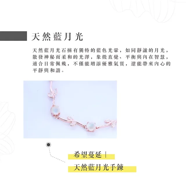 【幸福珠寶】希望蔓延｜天然藍月光石手鍊(5mm*5顆天然藍月光石 Happy  母親節禮物  )