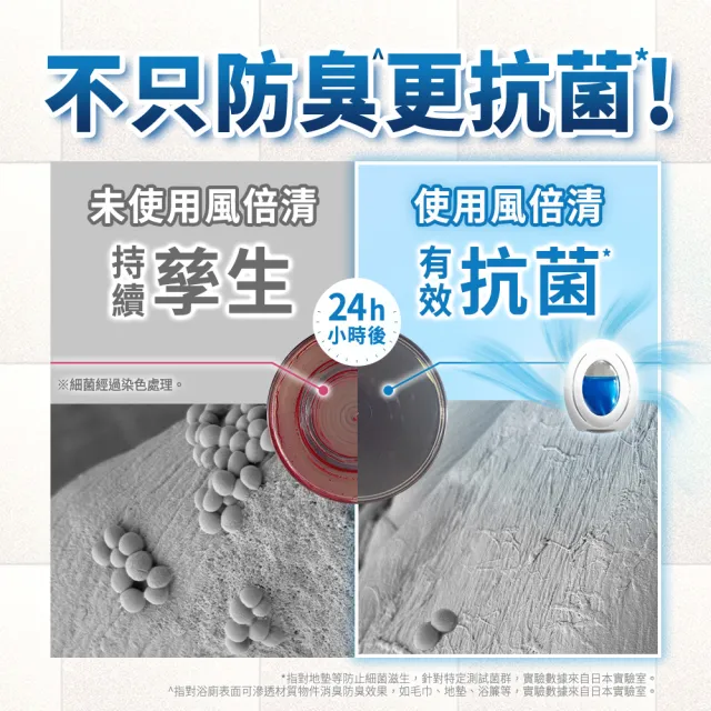 【日本風倍清】浴廁用抗菌消臭防臭劑/芳香劑 4入/組(清爽皂香/薄荷綠香/山谷微香-2入裝任選)