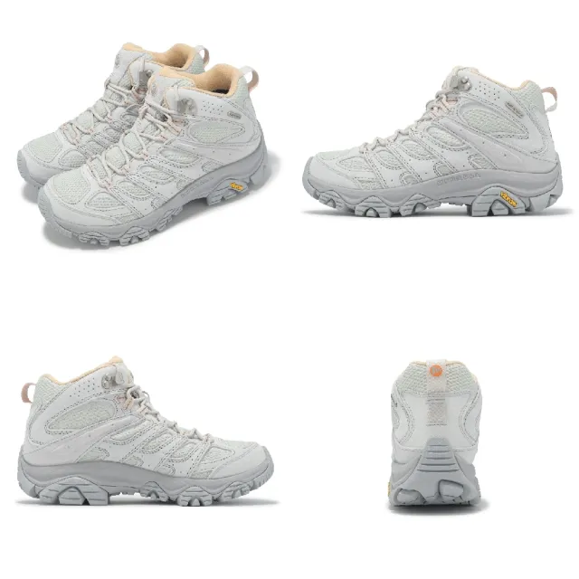 【MERRELL】登山鞋 Moab 3 Mid WP 女鞋 防水鞋面 灰 中筒 越野 郊山 戶外鞋(ML038792)