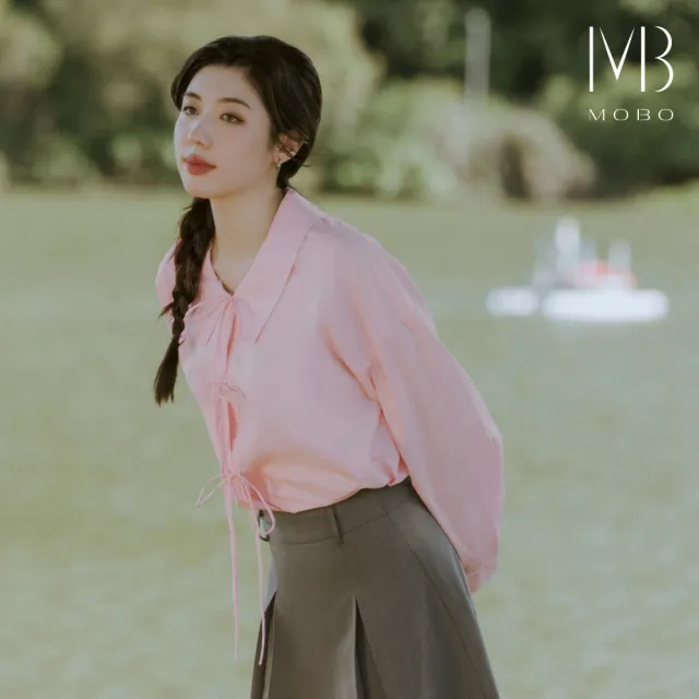 【MO-BO】蝴蝶翩翩綁繩襯衫(CINDY聯名款)