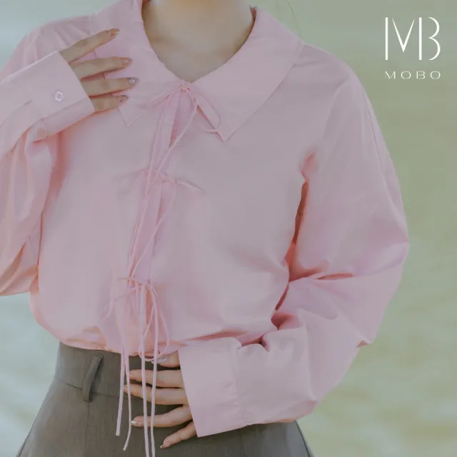 【MO-BO】蝴蝶翩翩綁繩襯衫(CINDY聯名款)