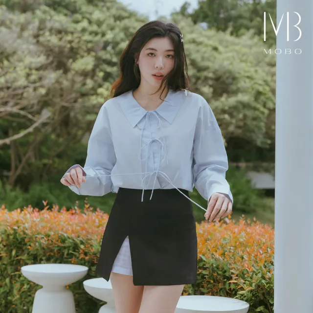 【MO-BO】蝴蝶翩翩綁繩襯衫(CINDY聯名款)