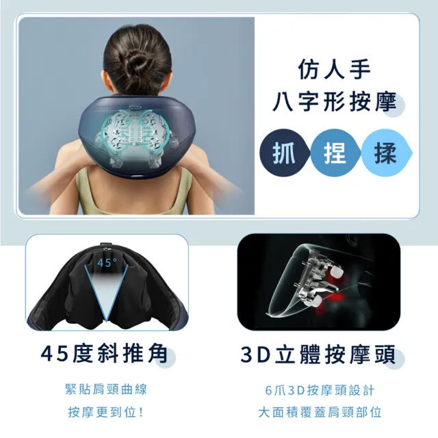 【Philips 飛利浦】按摩披肩  好筋力｜肩頸按摩器(PPM3521DB/90)