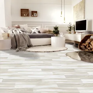 【特力屋】彈性石塑SPC防水地板白橡0.5坪 SF61